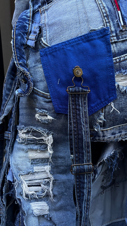 3 Way Wear Ugly Denim Bag; Performative Style