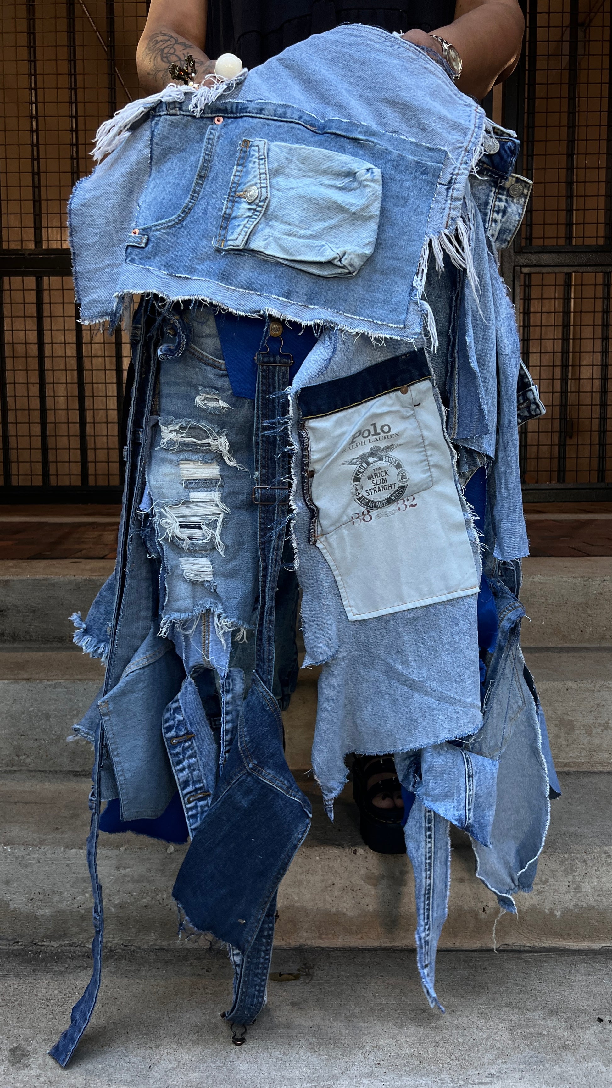 3 Way Wear Ugly Denim Bag; Performative Style