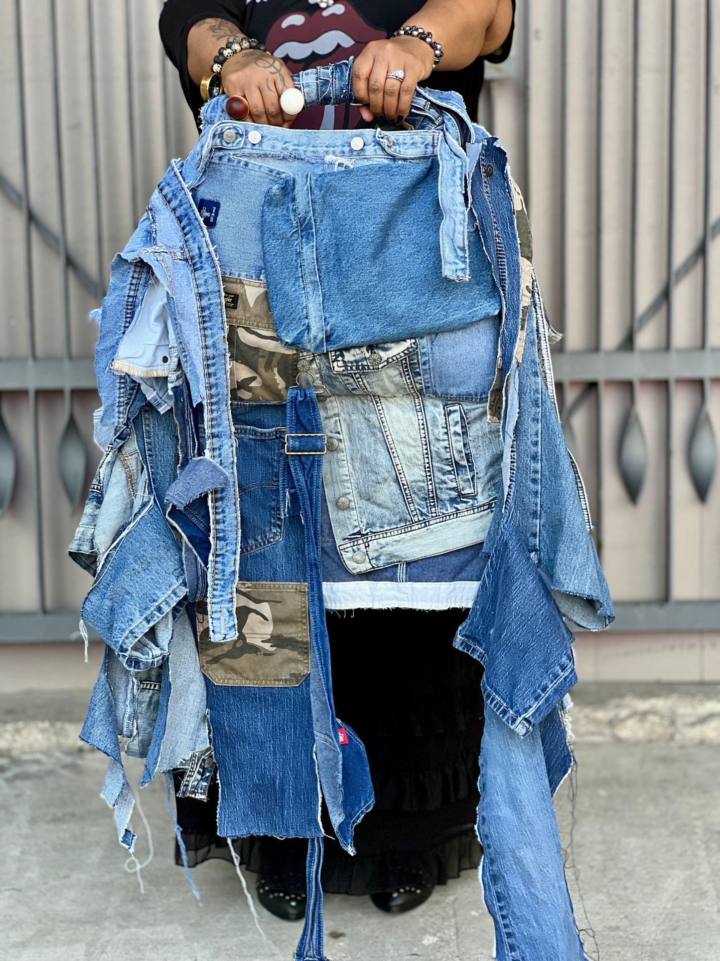 Ugly Denim Bag Styled By Woman For Funky Grunge Boutique