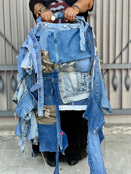 Ugly Denim Bag Styled By Woman For Funky Grunge Boutique
