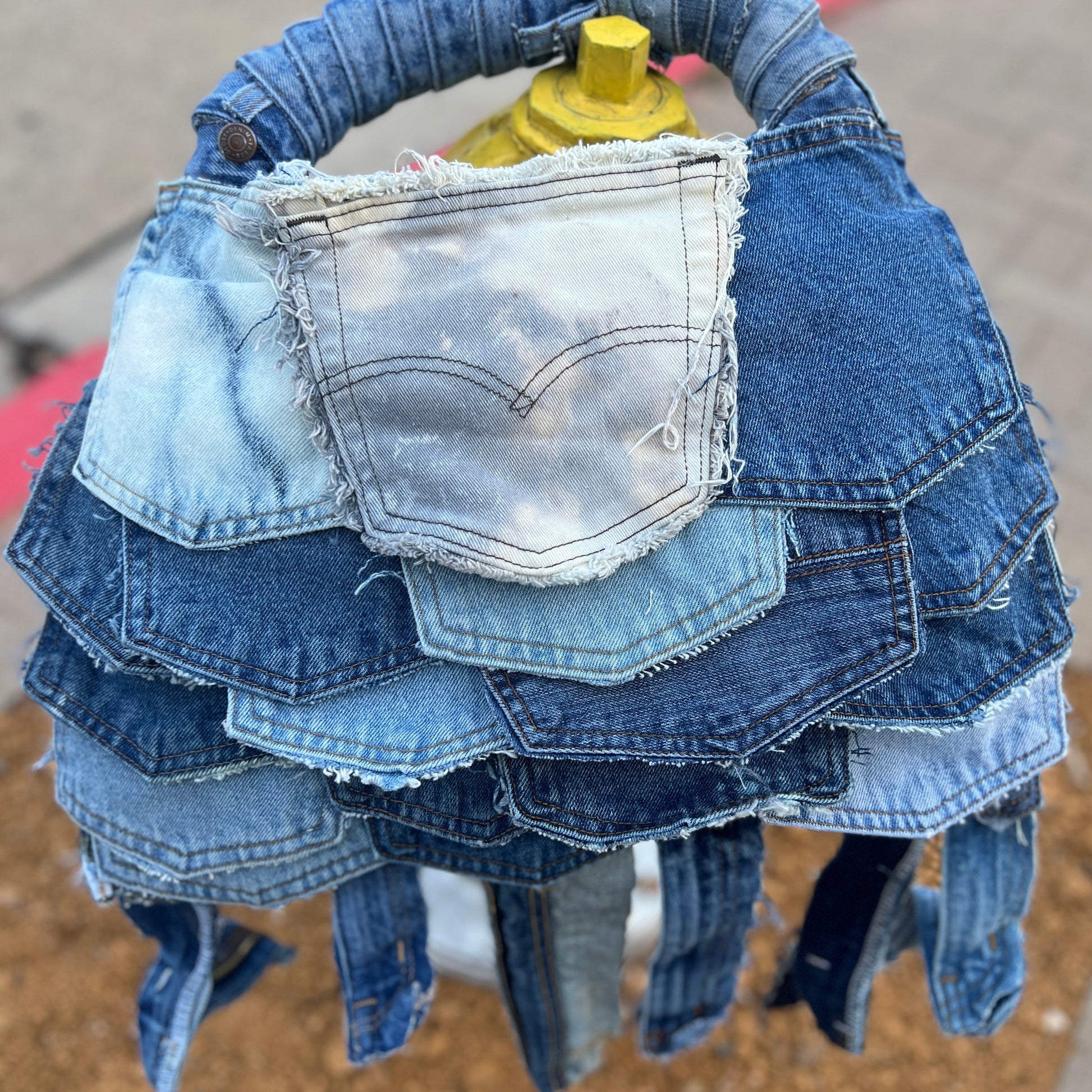 XL Ugly Denim Pocket 2 Sided Bag