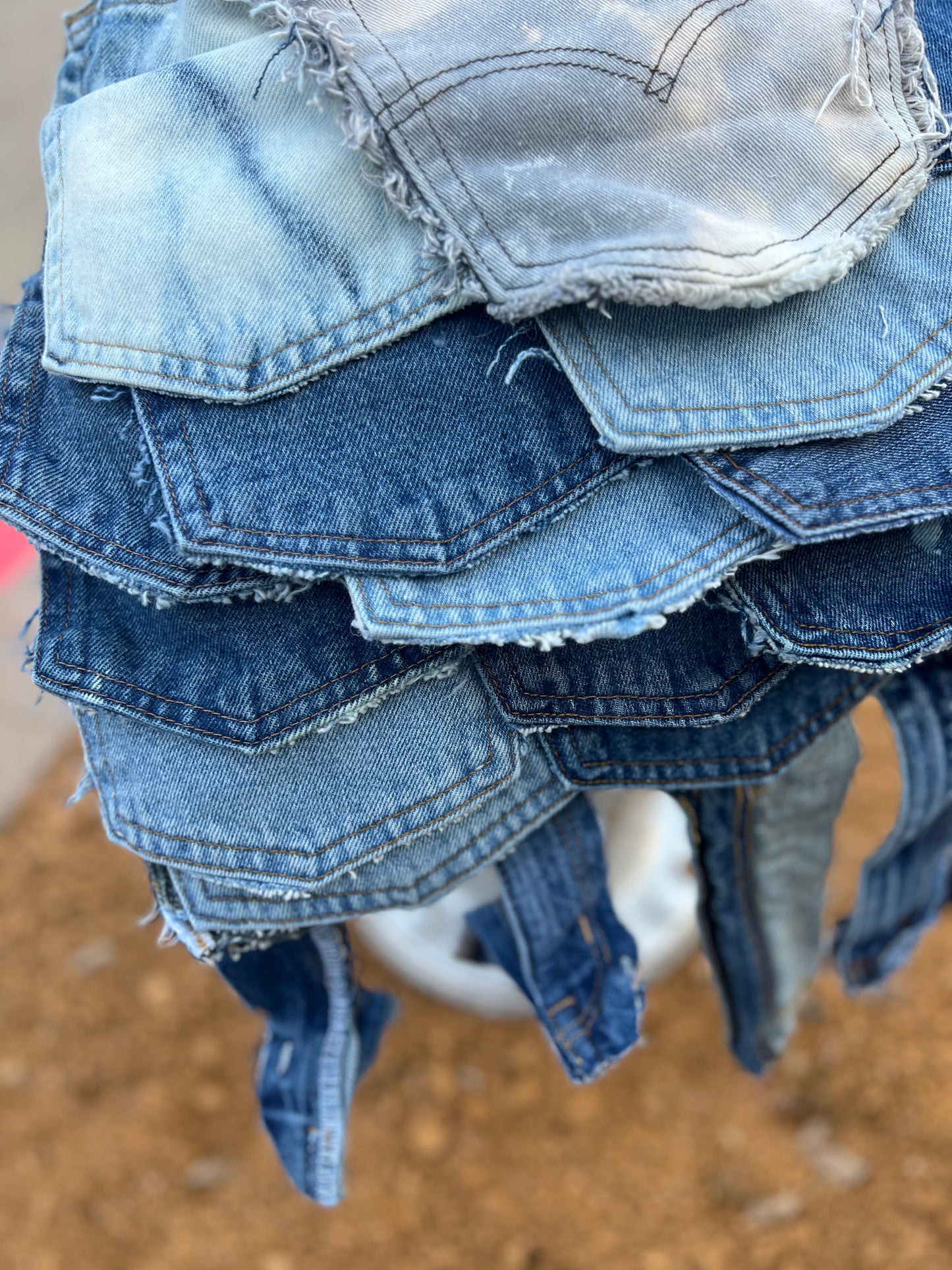 XL Ugly Denim Pocket 2 Sided Bag
