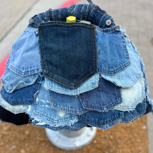 Last Pocket Two Sided Ugly Denim Bag