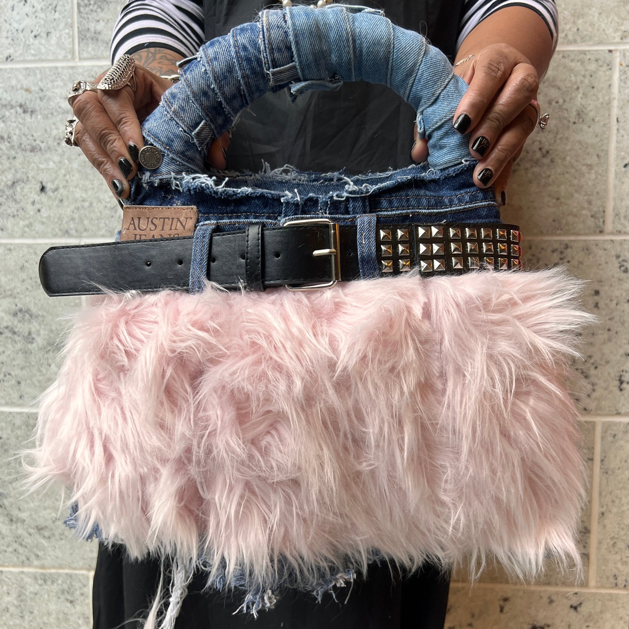 Its A No For Me Ugly Fluffy Denim Bag: Oddity Style