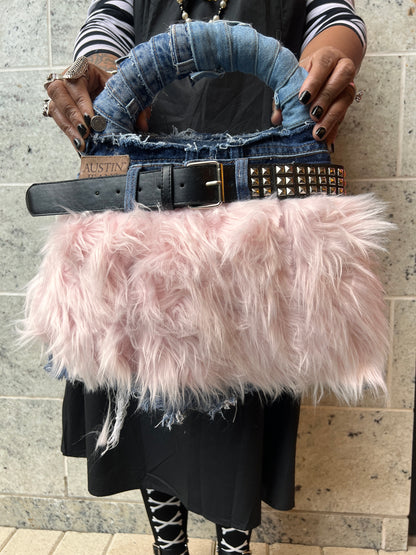 Its A No For Me Ugly Fluffy Denim Bag: Oddity Style