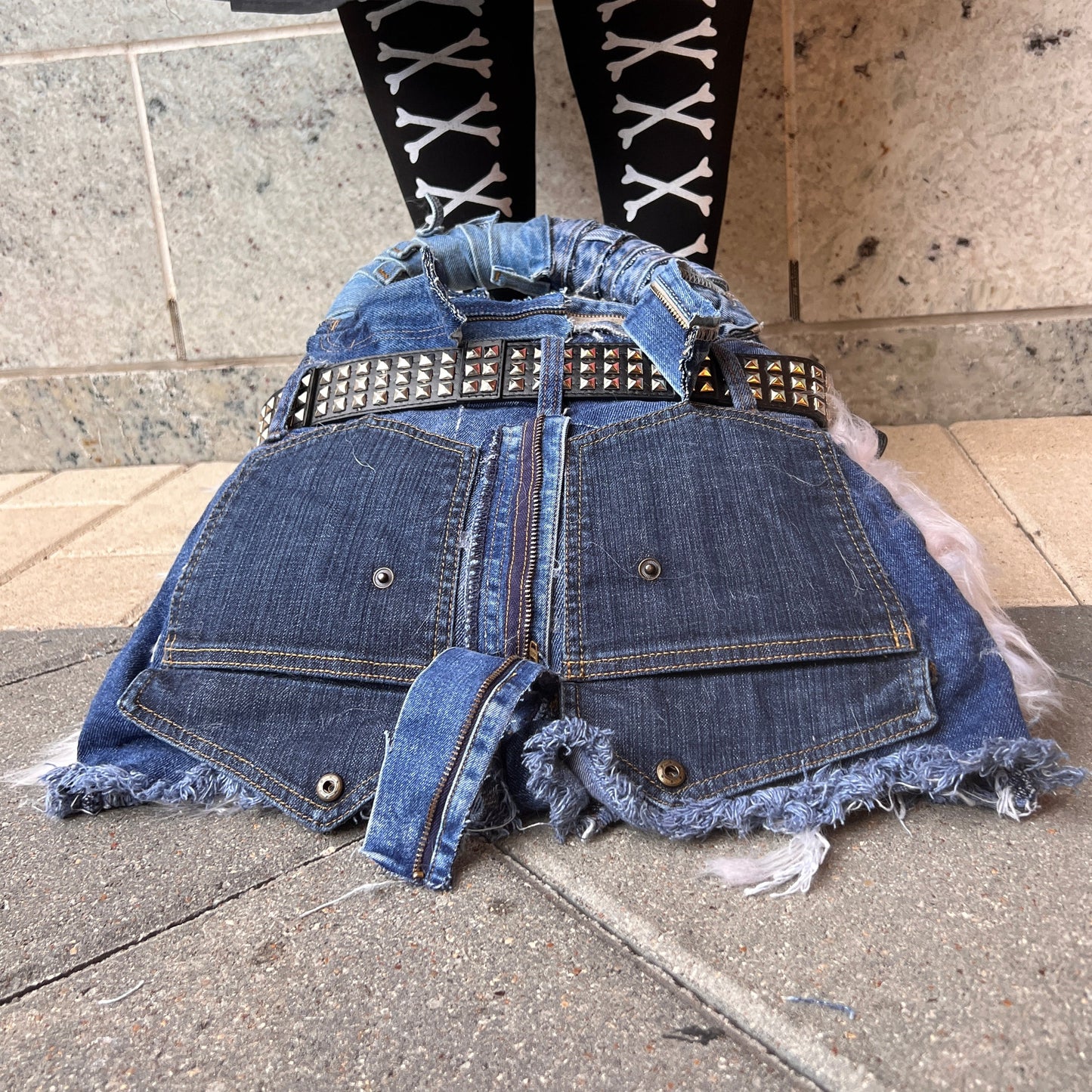 Its A No For Me Ugly Fluffy Denim Bag: Oddity Style