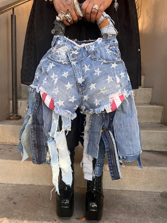 Girl Bye Ugly Denim XL Bag