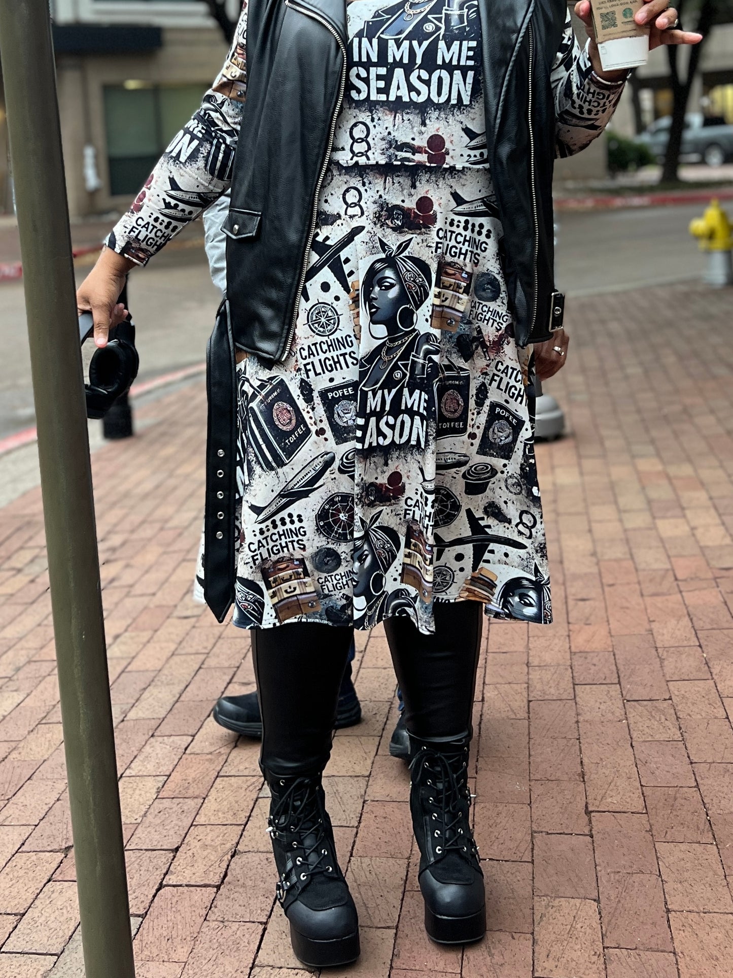 In My Me Season Funky Grunge Inspirational Message Art Dress