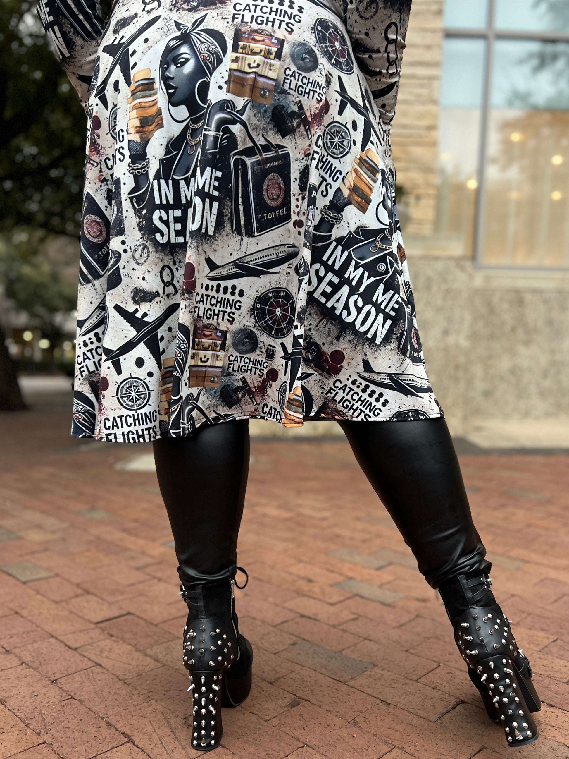 In My Me Season Funky Grunge Inspirational Message Art Dress